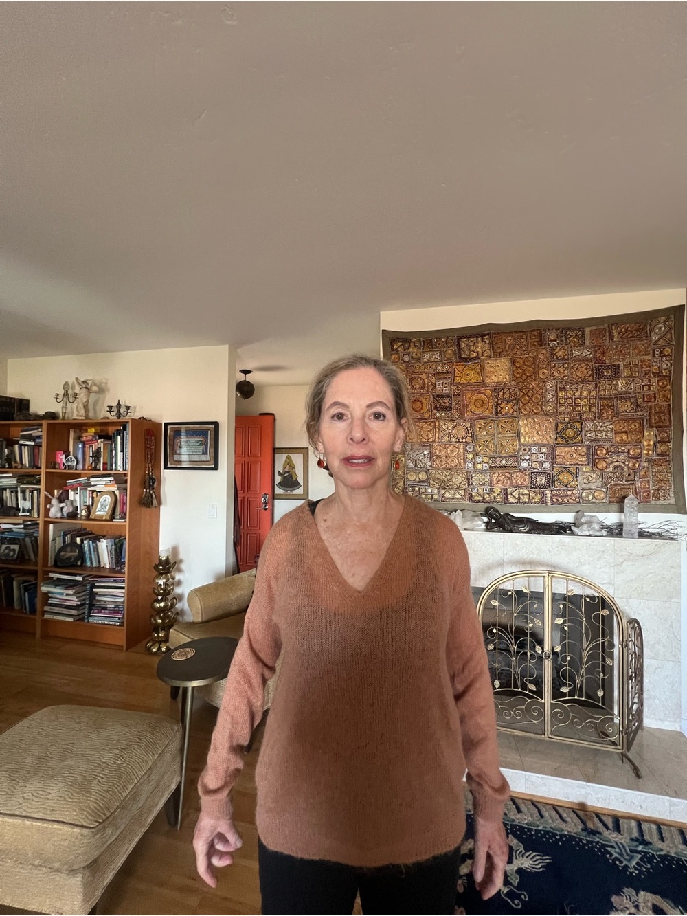 Closed Women's V-Neck Sweater in Rust Brown